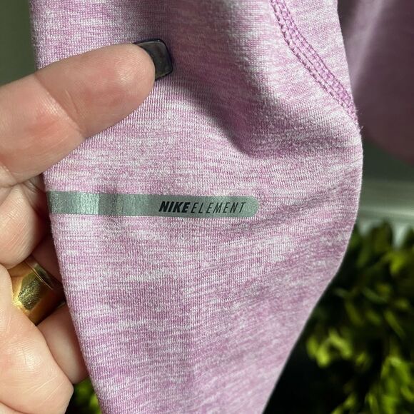 Nike Element Running Dri-Fit Lavender Quarter Zip Pullover Shirt sz S EUC - Picture 4 of 9